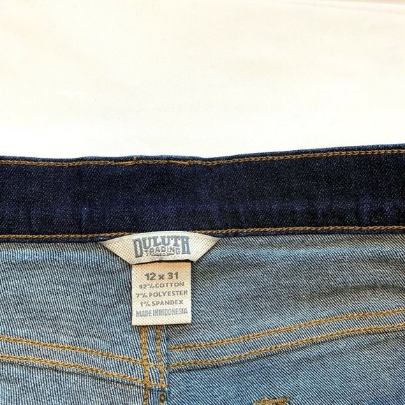 Duluth Trading DuluthFlex Daily Denim Jeans Womens 12x31 Slim Stretch Dark‎ NEW - Picture 5 of 11